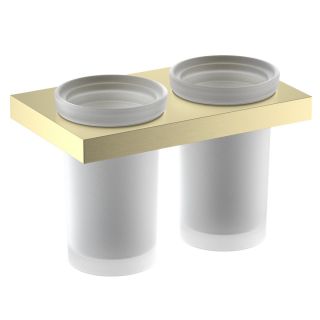 Стакан для зубных щёток двойной Timo Petruma 15234/17 золото матовое